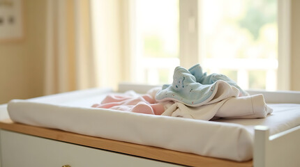 Soft Focus Baby Laundry Stack