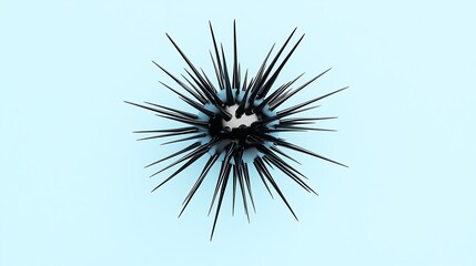 Black Spines: 3D Rendered Abstract Form
