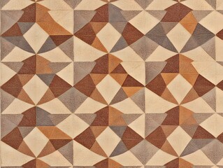 Geometric pattern seamless design with triangle and square shape in neutral color tones