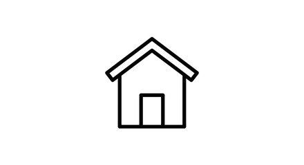Home Icon – Simple House Outline Symbol