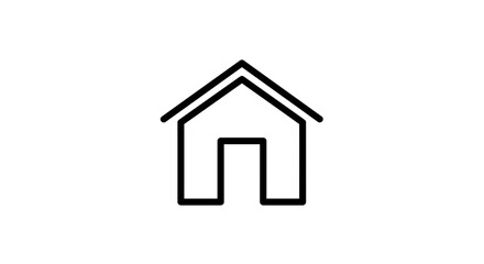 Home Icon – Simple House Outline Symbol