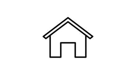 Home Icon – Simple House Outline Symbol