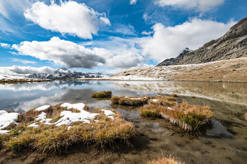 Central alps landscape with Campagneda lake, Valmalenco, Italy