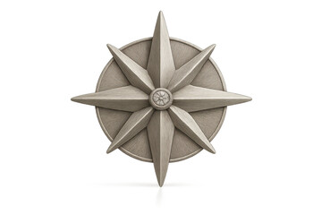 Fototapeta premium Detailed compass rose navigation symbol isolated on transparent background