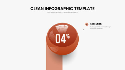 Advertising Launch 1 Step Chart Frame Design. Clean Plan One Option Diagram Slideshow Layout. Colorful Insight Presentation Template Vector Illustration.