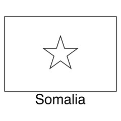 Flag of Somalia line