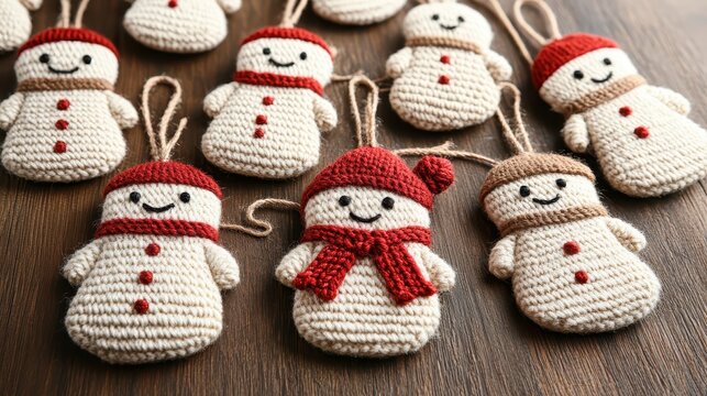 Snowman Christmas ornaments creatively crafted for the holiday season