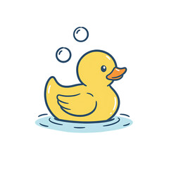 ラバー・ダックのアイコンイラスト