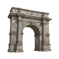 Obraz premium Majestic stone archway of classical inspiration on a transparent background elegance