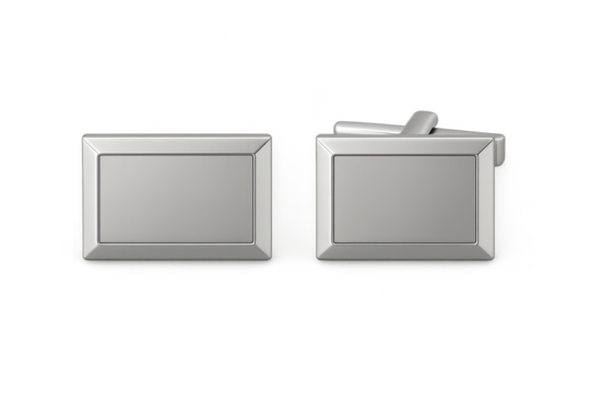 Sleek silver electrical toggle switches isolated on a transparent background