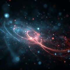 A mesmerizing abstract image of cosmic nebula showcases the breathtaking beauty of deep space. This artwork reveals an infinite expanse filled with countless stars and galaxies. 