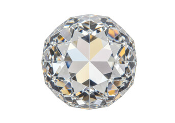 Isolated gemstone facet sphere shape for decoration, jewelry, ornament, or precious item