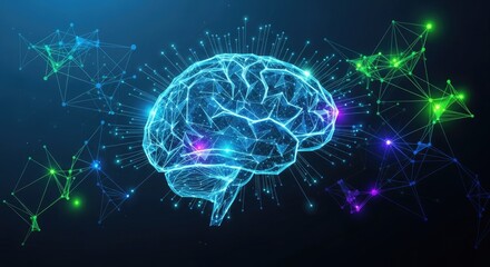 Artificial intelligence brain neural network machine learning deep learning ai technology concept