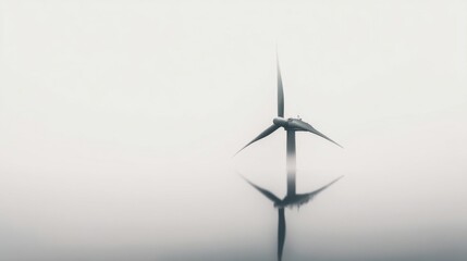 Wind turbines stand tall in a vast green field harnessing clean energy under a bright blue sky promoting sustainability 