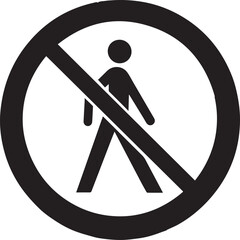 The red circle road sign is an illustration of a prohibited action, like no parking, or a symbol showing no dogs allowed, with a warning to stop