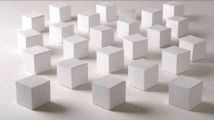 Fototapeta premium White Cardboard Boxes Arranged in a Minimalist Display