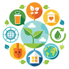 Stylized Cybersecurity Graphic Shows Phones With Security And Settings Icons