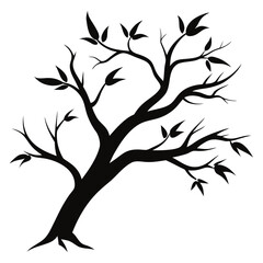 Obraz premium Bare Tree Silhouette Illustration