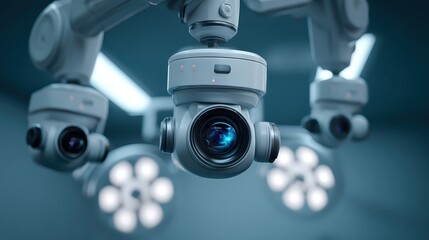 Surgical Robot Camera in Operation Theater Closeup View