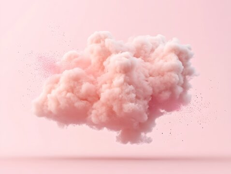 Pink Cloud Dream: 3D Rendered Softness