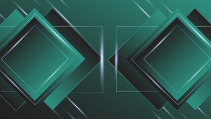 geometric dark green background