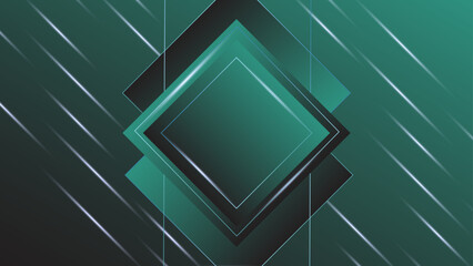 geometric dark green background