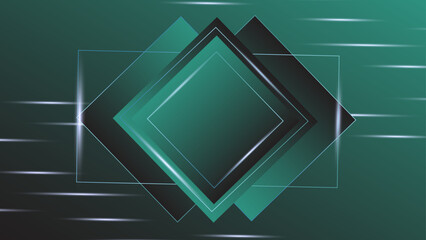 geometric dark green background