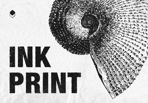 Stamp Ink Print Effect Mockup