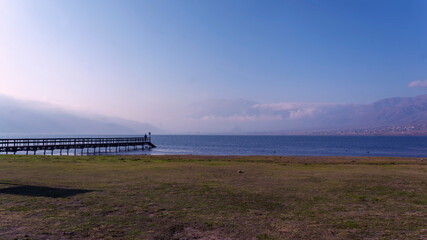landscape view of El Mollar area and Angostura reservoir in Tucuman, Argentina, Taken in a warm spring afternoon.