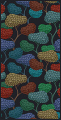 Seamless vector colorful foliage pattern