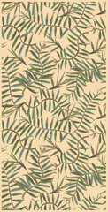 Vector Seamless Pattern – Tropical Green Vines and Leaves