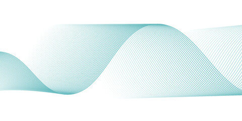 Abstract blue wave vector banner template