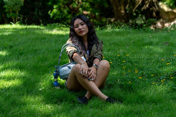 Thai Girl on Holiday at Khao Yai Thailand