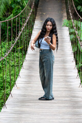 Thai Girl on Holiday at Khao Yai Thailand