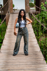 Thai Girl on Holiday at Khao Yai Thailand