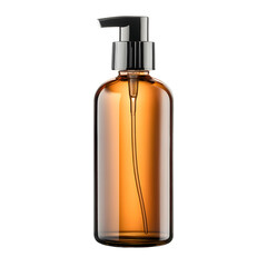 Professional Amber Glass Spray Bottle on White Background for Beauty Product Advertising