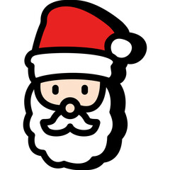 Santa Claus face icon