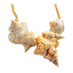 Elegant Shell Necklace with Unique Asymmetrical Cluster Design