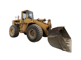 bulldozer isolated on transparent and white background png