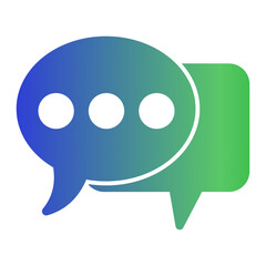 Chat Bubbles icon symbolizing dialogue, conversation, messaging, communication, and discussion from the Corporate Icon Collection (Glyph Gradient Style)