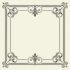 Frame, Border, Ornament, Invitation, Poster frame, Decorative frame, Vintage border, Wedding design, Card template, Classic frame (4).eps