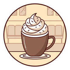 Hot chocolate, Drink, Cocoa, Cup, Beverage, Sweet, Winter drink, Dessert, National day, Cafe (4).eps