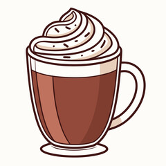 Hot chocolate, Drink, Cocoa, Cup, Beverage, Sweet, Winter drink, Dessert, National day, Cafe (3).eps