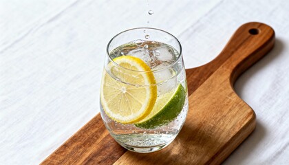 fresh lemonade with lime