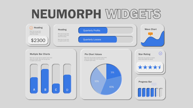 Neumorph Information Widgets