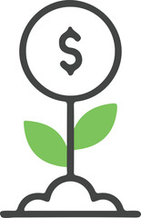 Symbolic Representation of Financial Growth a Money Plant Icon Depicting Investment and Prosperity in Business or Personal Finances