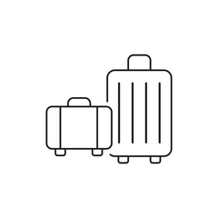 Travel and Baggage Airport Line Icon. Travel, baggage, tourism, baggage, airport vector line icon, on white background..eps