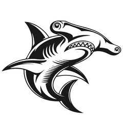 Hammerhead Shark Drawing Vector Art, Icons, and Graphics Design