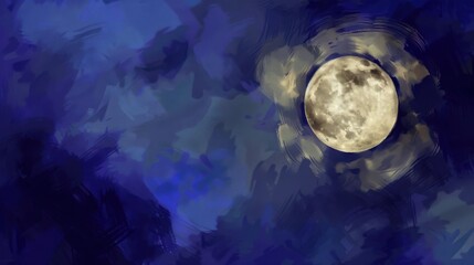 Lunar Astronomy Vistas: Full Moon Craters, Dark Night Skies, 3D Lunar Surface Orbits & Abstract Moonlight Backgrounds