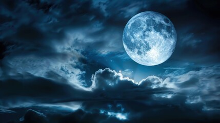 Lunar Astronomy Vistas: Full Moon Craters, Dark Night Skies, 3D Lunar Surface Orbits & Abstract Moonlight Backgrounds